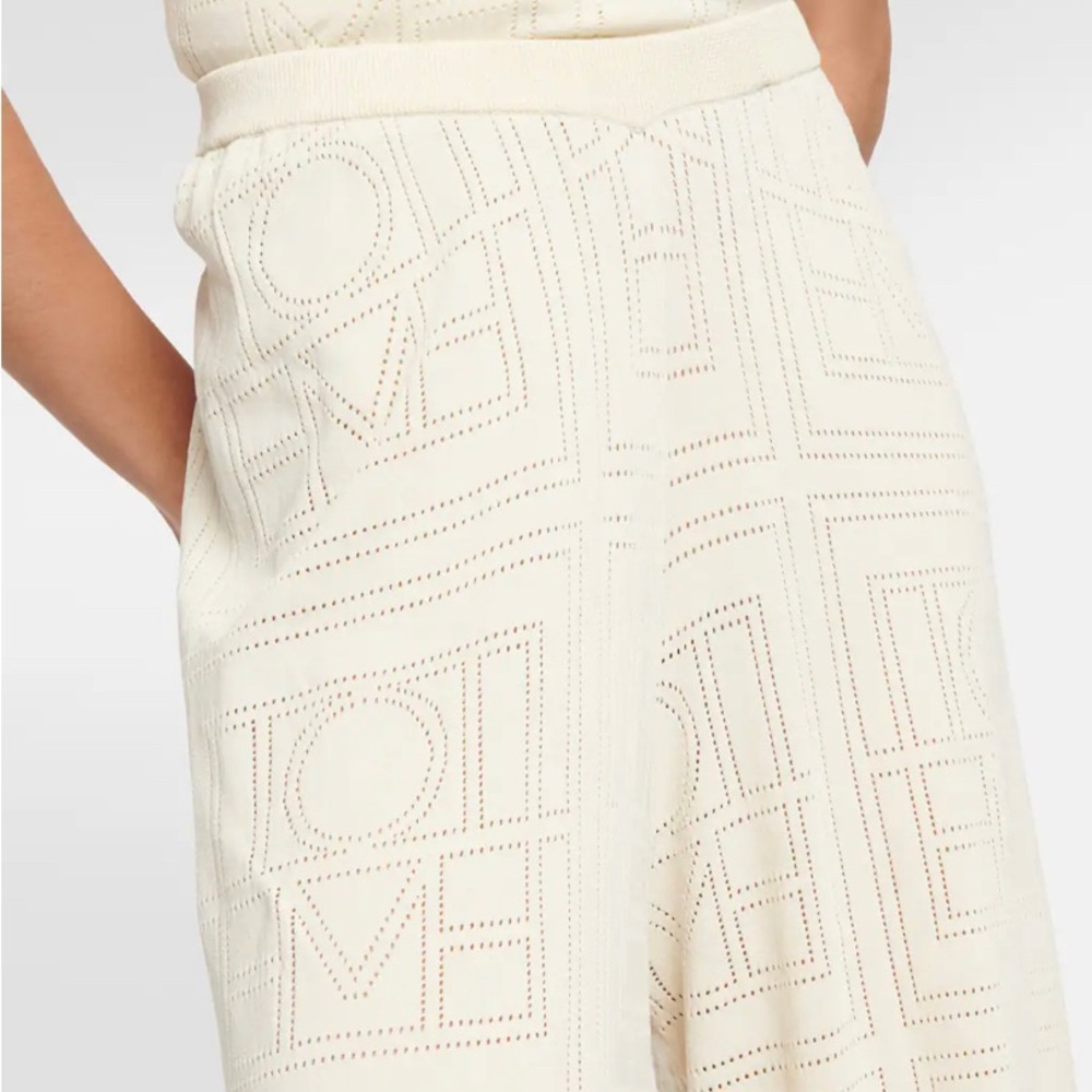 Toteme monogram pointelle pants - NWOT